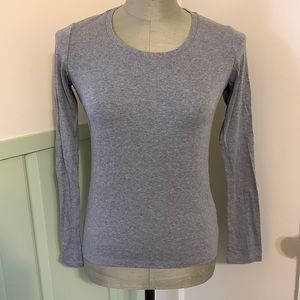 Marl grey scoop neck long sleeve